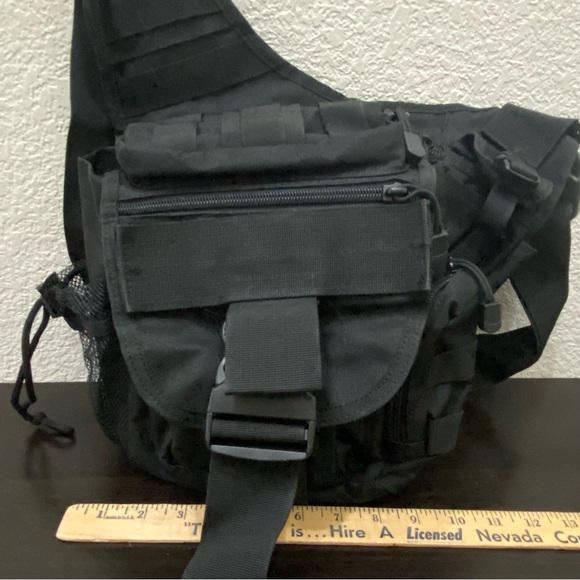G4FREE Black Tactical Messenger Utility Sling Bag - Picture 9 of 16